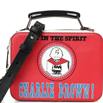 Marc Jacobs X Peanuts Calfskin The Box Crossbody Red 8 of 10
