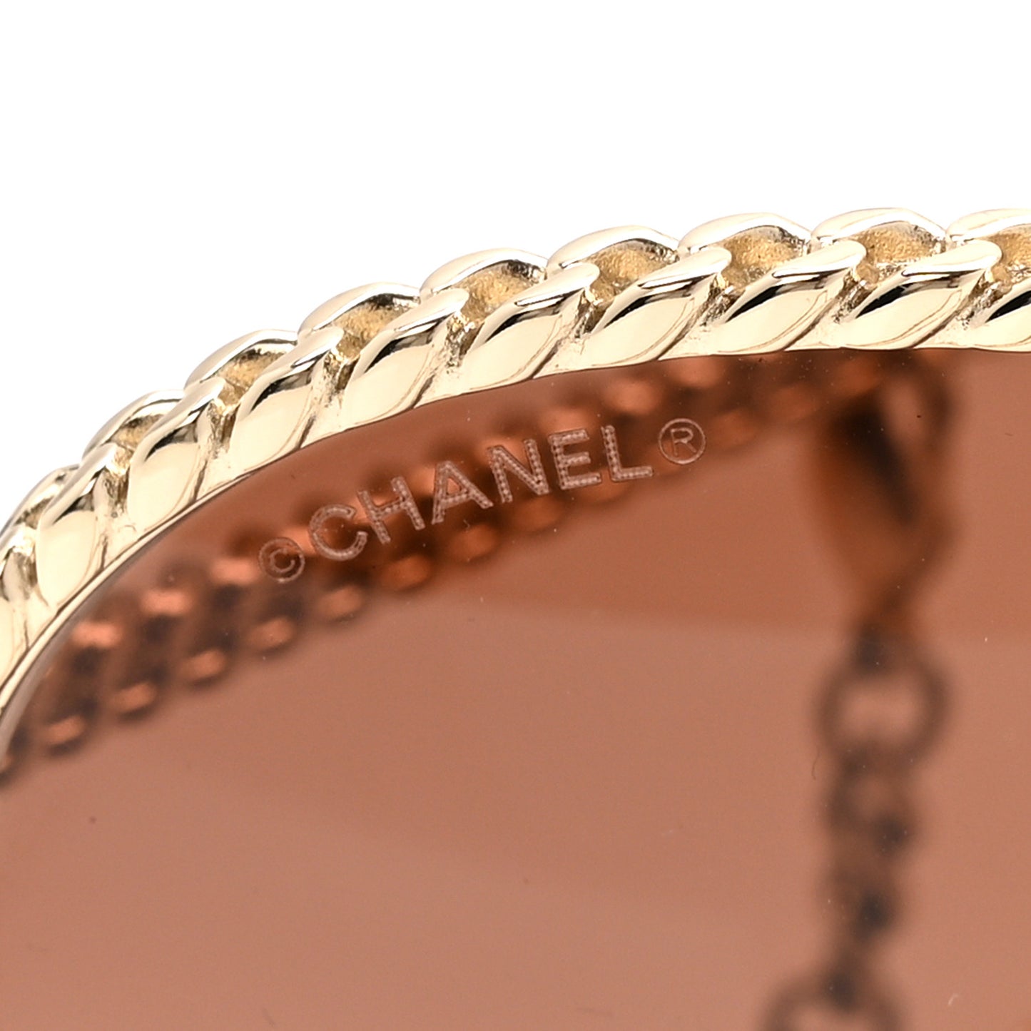 Metal Chain Round Pantos Sunglasses 4242 Brown