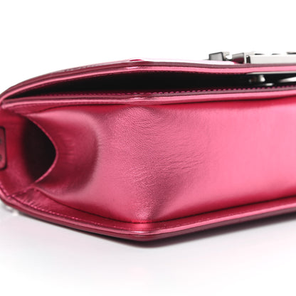 Chanel Metallic Patent Calfskin Quilted Small Boy Flap Pink 10 of 13