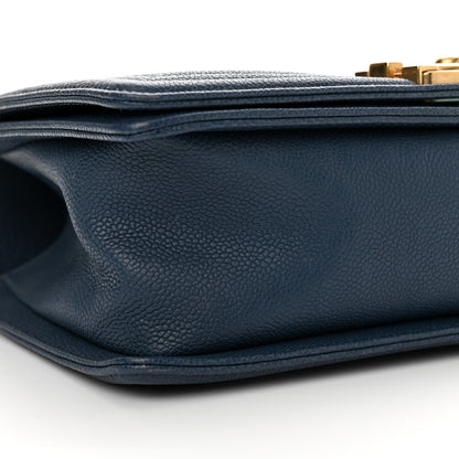 Chanel Caviar Quilted Medium Boy Flap Blue 9 of 12