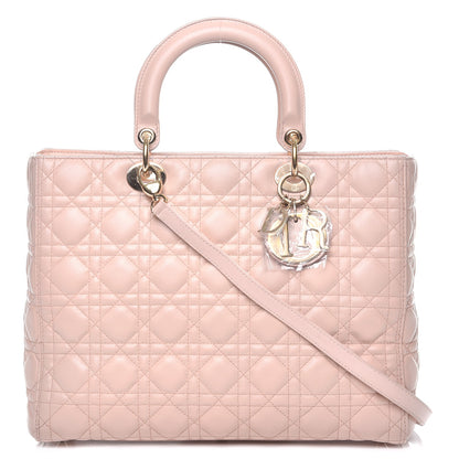Christian Dior Lambskin Cannage Large Lady Dior Light Pink 1 of 8