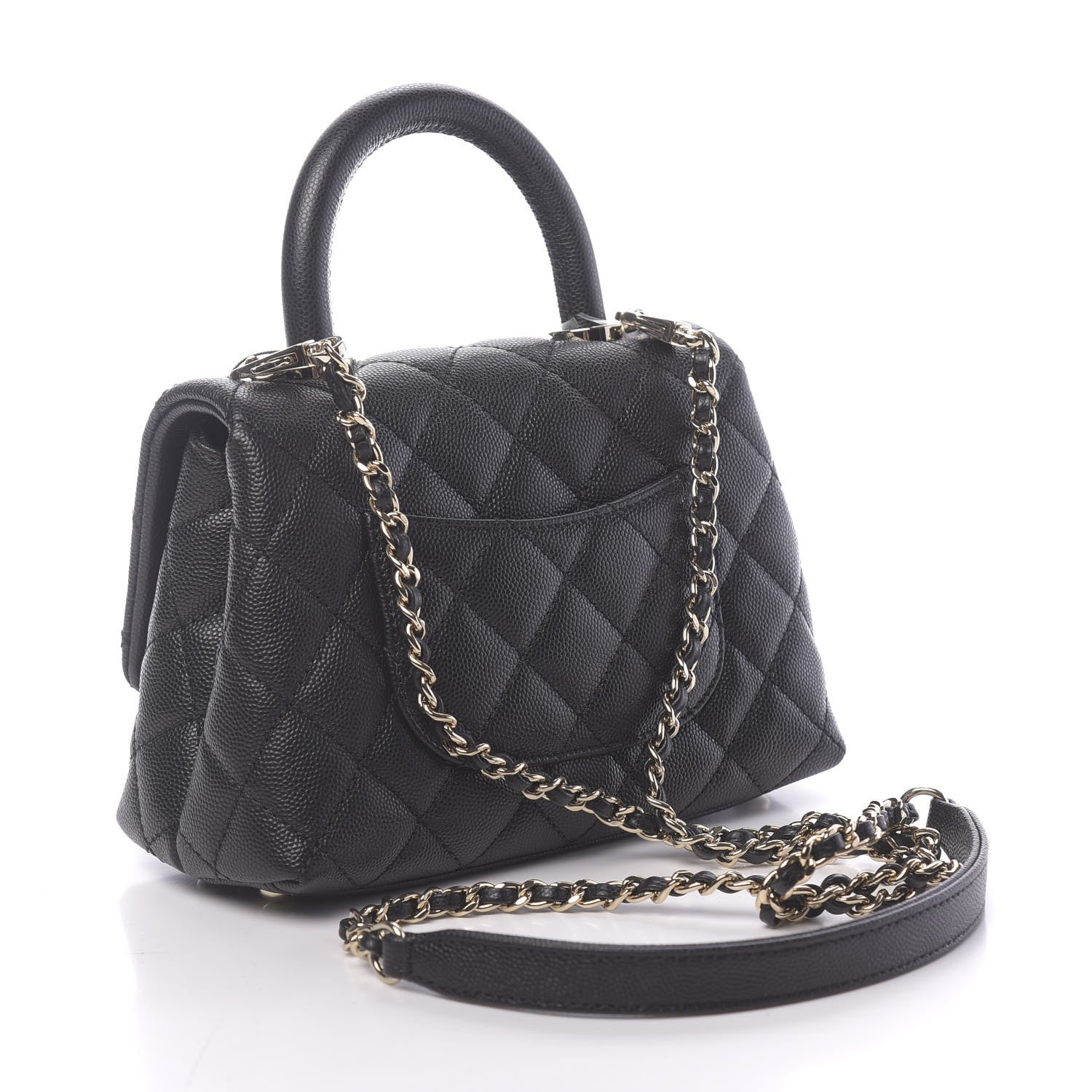 Chanel Caviar Quilted Extra Mini Coco Handle Flap Black 3 of 11