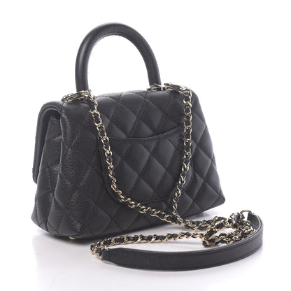 Chanel Caviar Quilted Extra Mini Coco Handle Flap Black 3 of 11