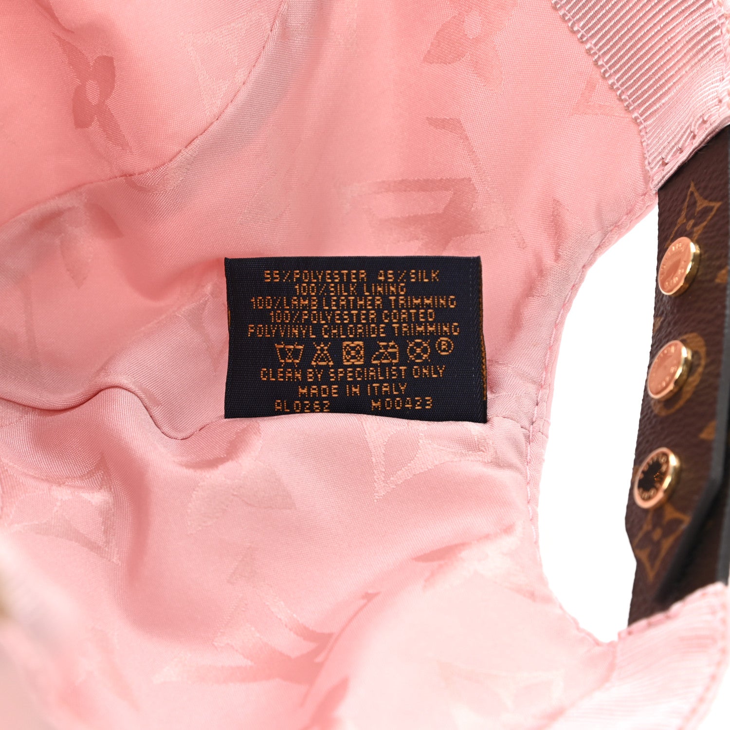 Louis Vuitton Polyester Silk Monogram LV Get Ready Cap L Pink 9 of 10