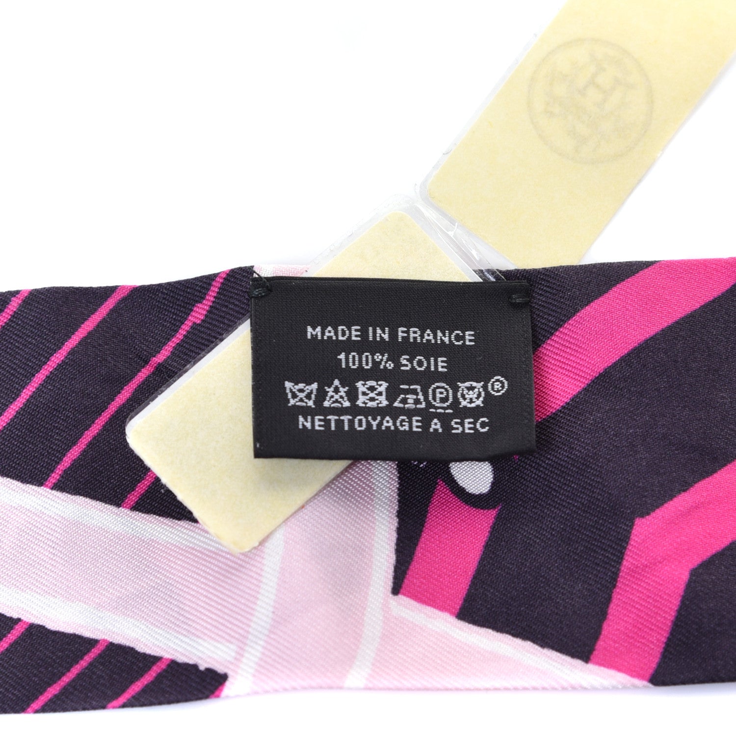 Hermes Silk Jeu de Soie Uniforme Twilly Rose Vif Black Rose 3 of 3