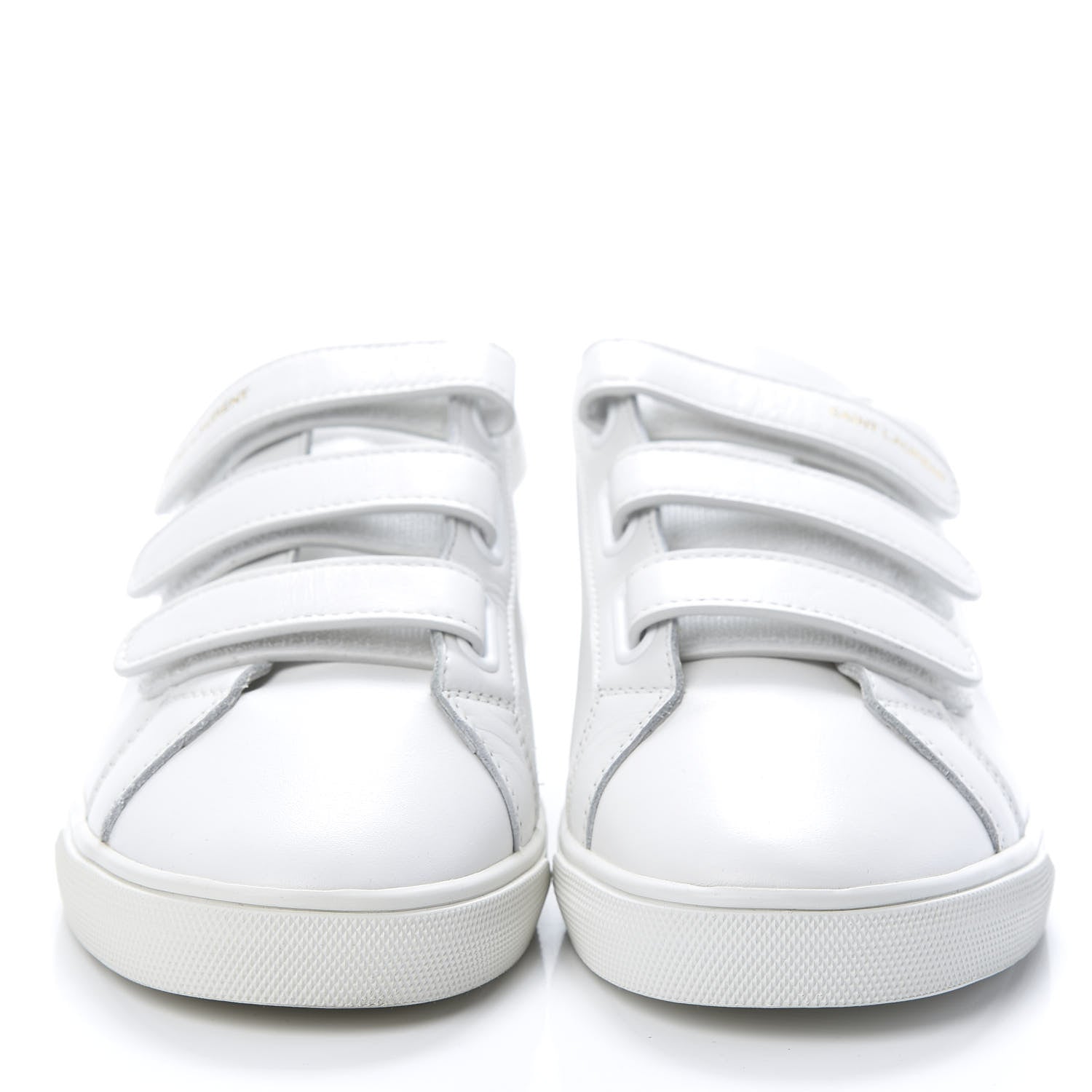 Saint Laurent Calfskin Mens Andy Velcro Strap Low Top Sneakers 39 White 2 of 8