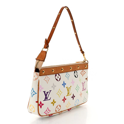 Louis Vuitton Monogram Multicolor Pochette Accessories White 3 of 9