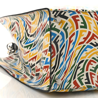 Fendi X SARAH COLEMAN Vitello Grace Light FF Vertigo Shopping Tote White Ice Multicolor 7 of 8