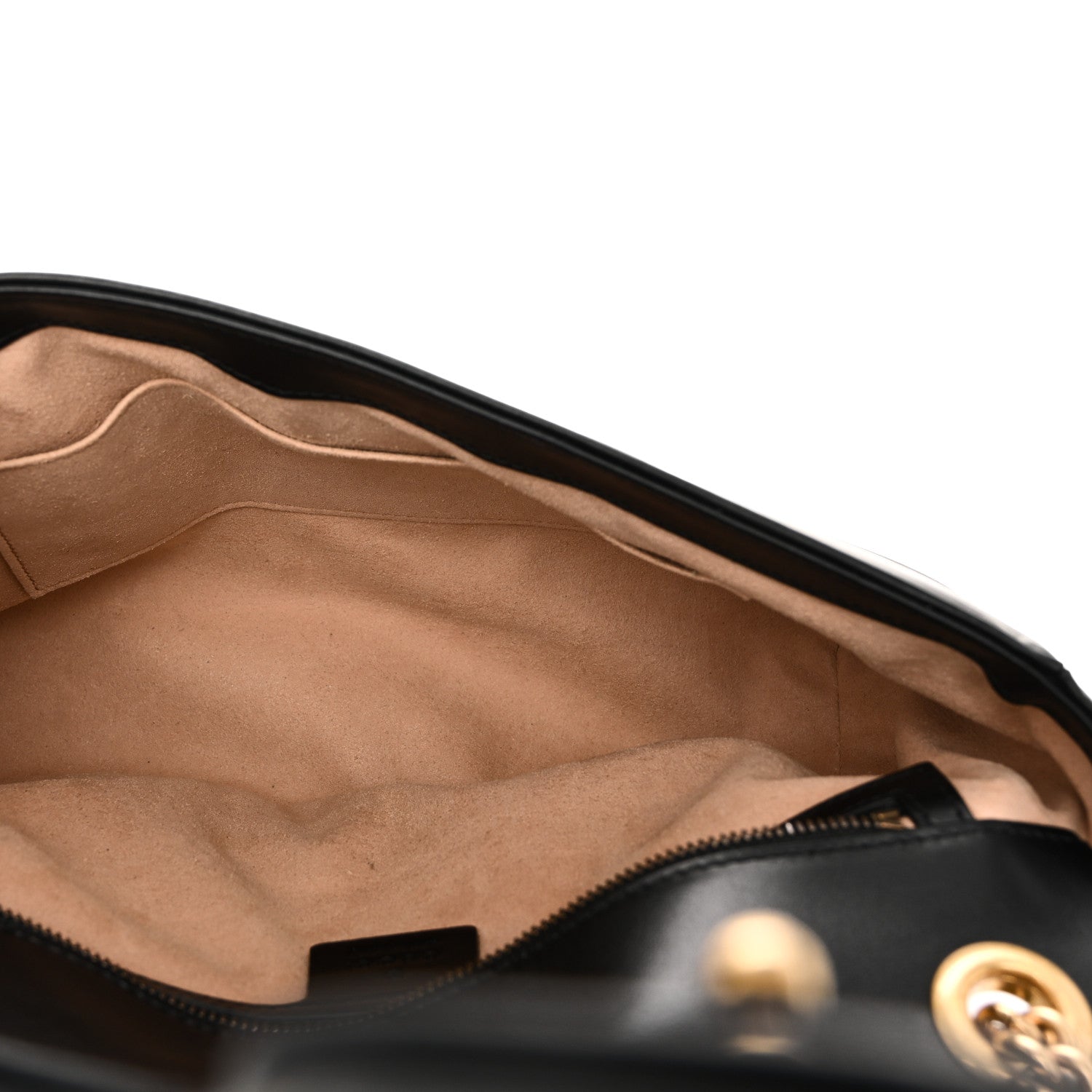 Gucci Calfskin Matelasse Medium GG Marmont Shoulder Bag Black 5 of 10