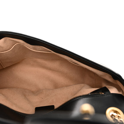 Gucci Calfskin Matelasse Medium GG Marmont Shoulder Bag Black 5 of 10