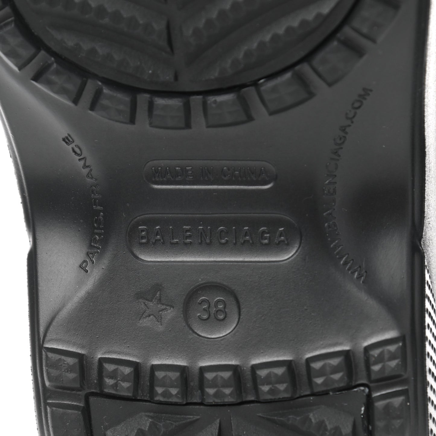 X CROCS Rubber Textured Spiked Womens Platform Sandals 38 Black