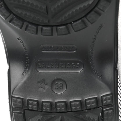 Balenciaga X CROCS Rubber Textured Spiked Womens Platform Sandals 38 Black 6 of 8