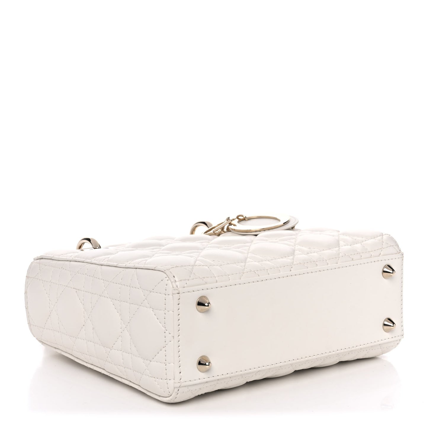 Lambskin Cannage Small My ABCDior Lady Dior White