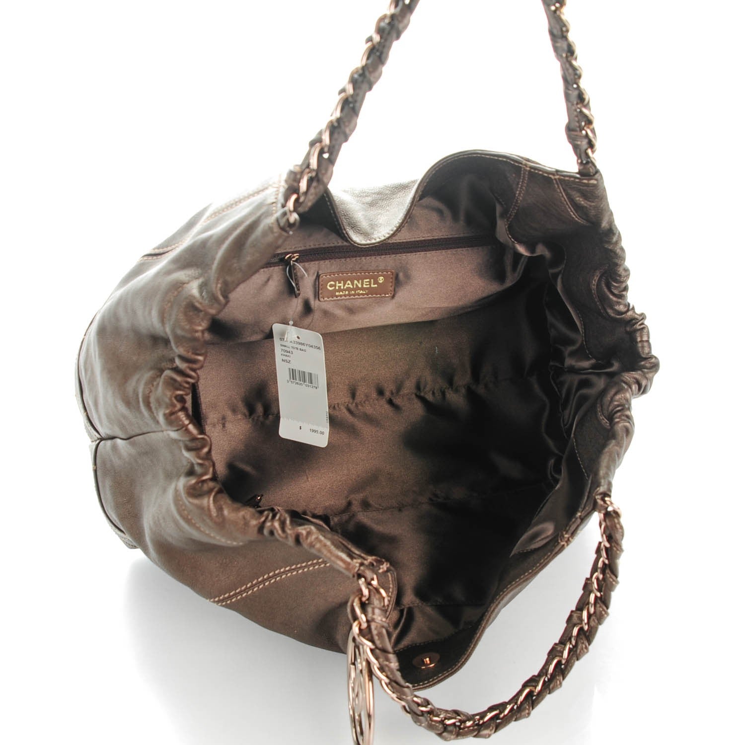 Chanel Metallic Calfskin Baby Coco Cabas Bronze 6 of 8