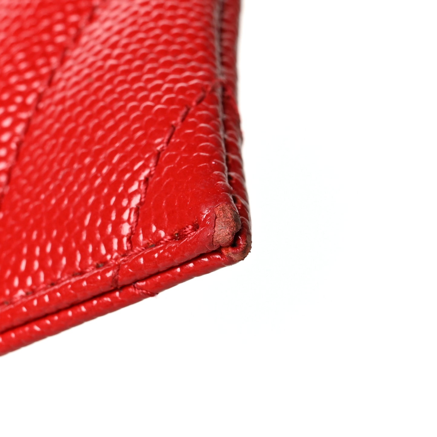 Grain De Poudre Chevron Monogram Bill Pouch Rouge Eros