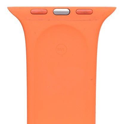 Hermes Silicone 45mm Apple Sports Watch Single Tour Band Orange 3 of 4