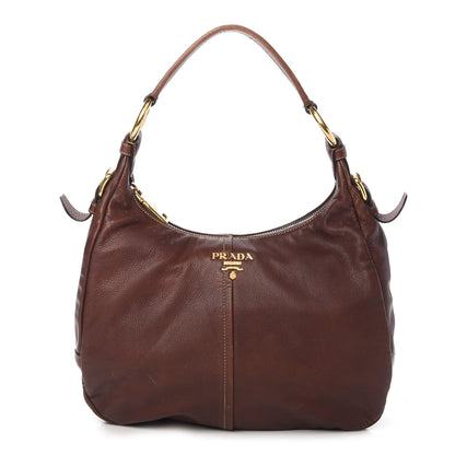 Prada Soft Calf Hobo Nocciolo 1 of 12