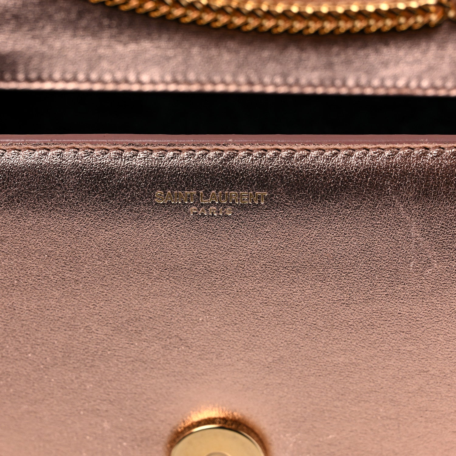 Saint Laurent Metallic Calfskin Small Betty Rose Gold 6 of 13