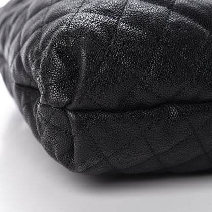 Chanel Distressed Glazed Caviar Quilted Large Elastic Tote Black 8 of 11