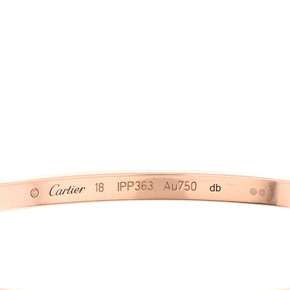 Cartier 18K Pink Gold Small LOVE Bracelet 18 5 of 6
