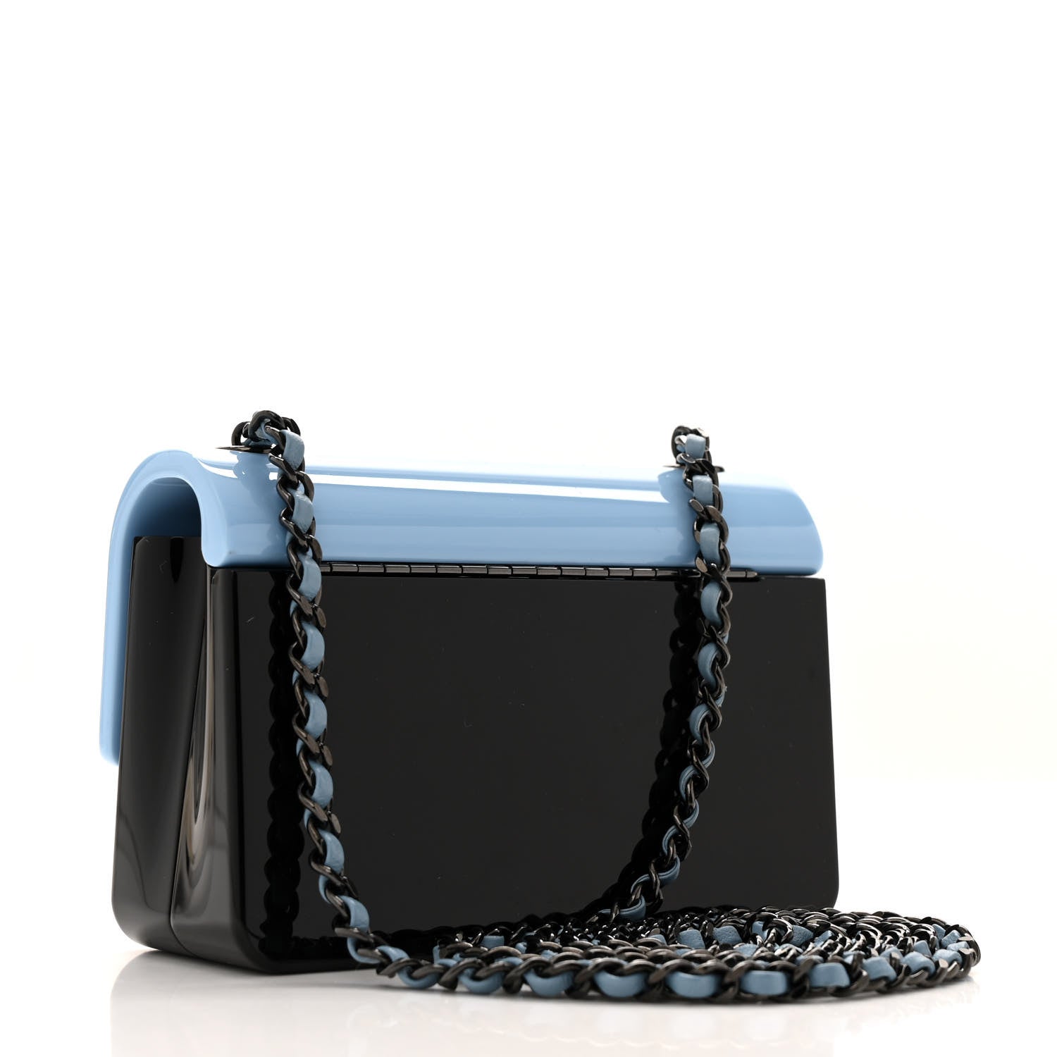 Chanel Plexiglass Plexi Coco Bag Black Blue 3 of 11
