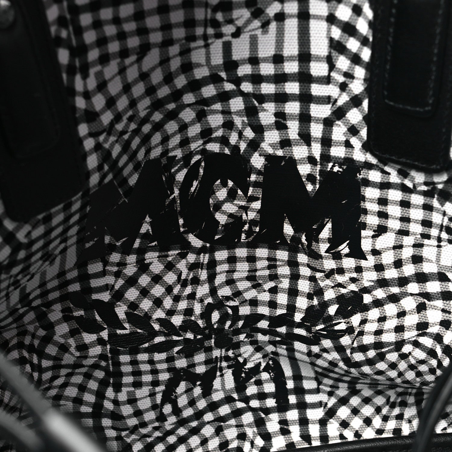MCM Visetos Medium Liz Reversible Shopper Tote Black 7 of 16