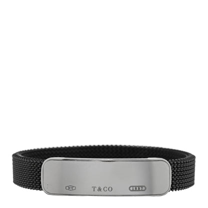 Tiffany Stainless Steel 1837 Mesh ID Bracelet 1 of 3