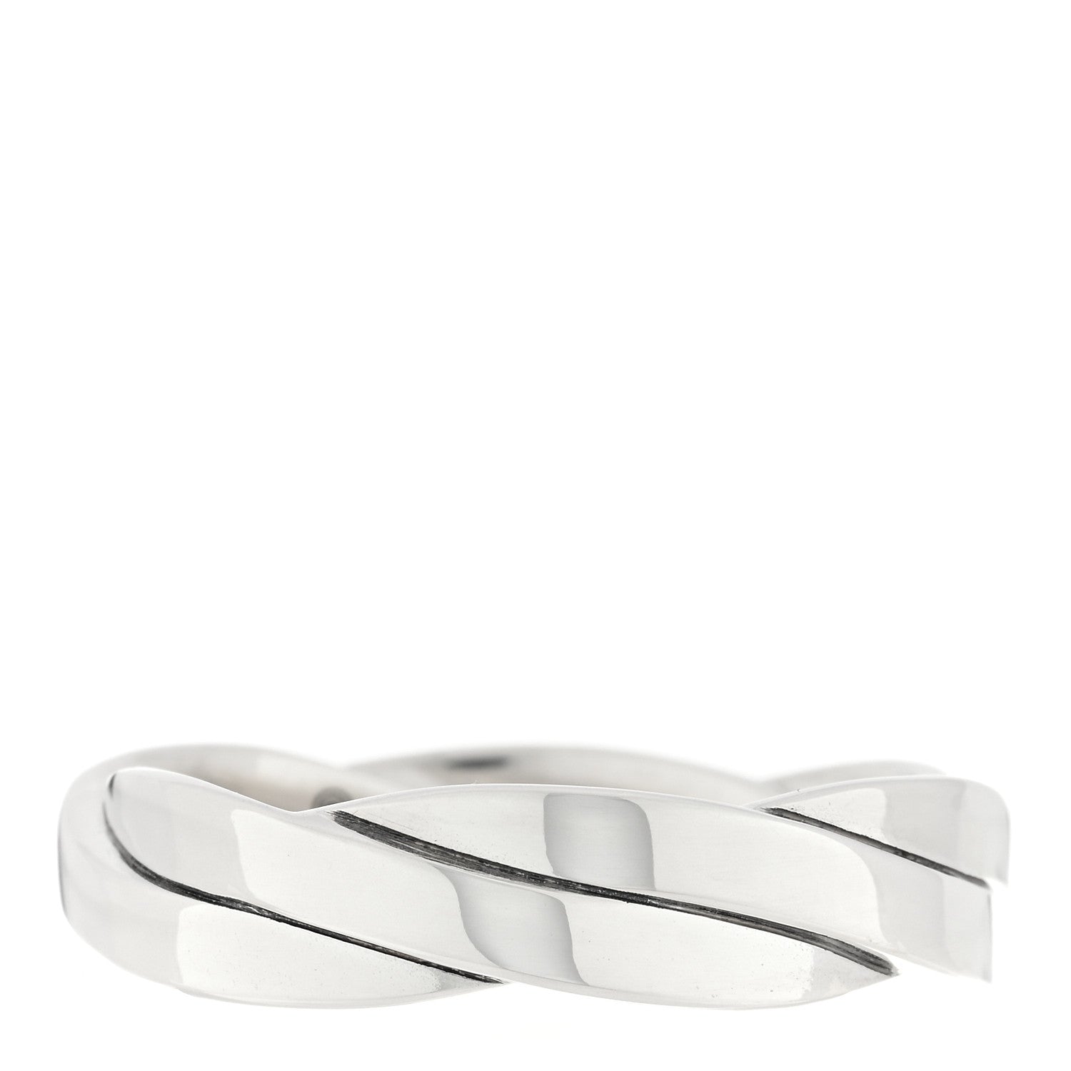 David Yurman Sterling Silver 6mm DY Helios Band Ring 64 10.75 1 of 5