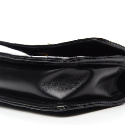 Chanel Shiny Lambskin Flap Clutch With Chain Black 7 of 10