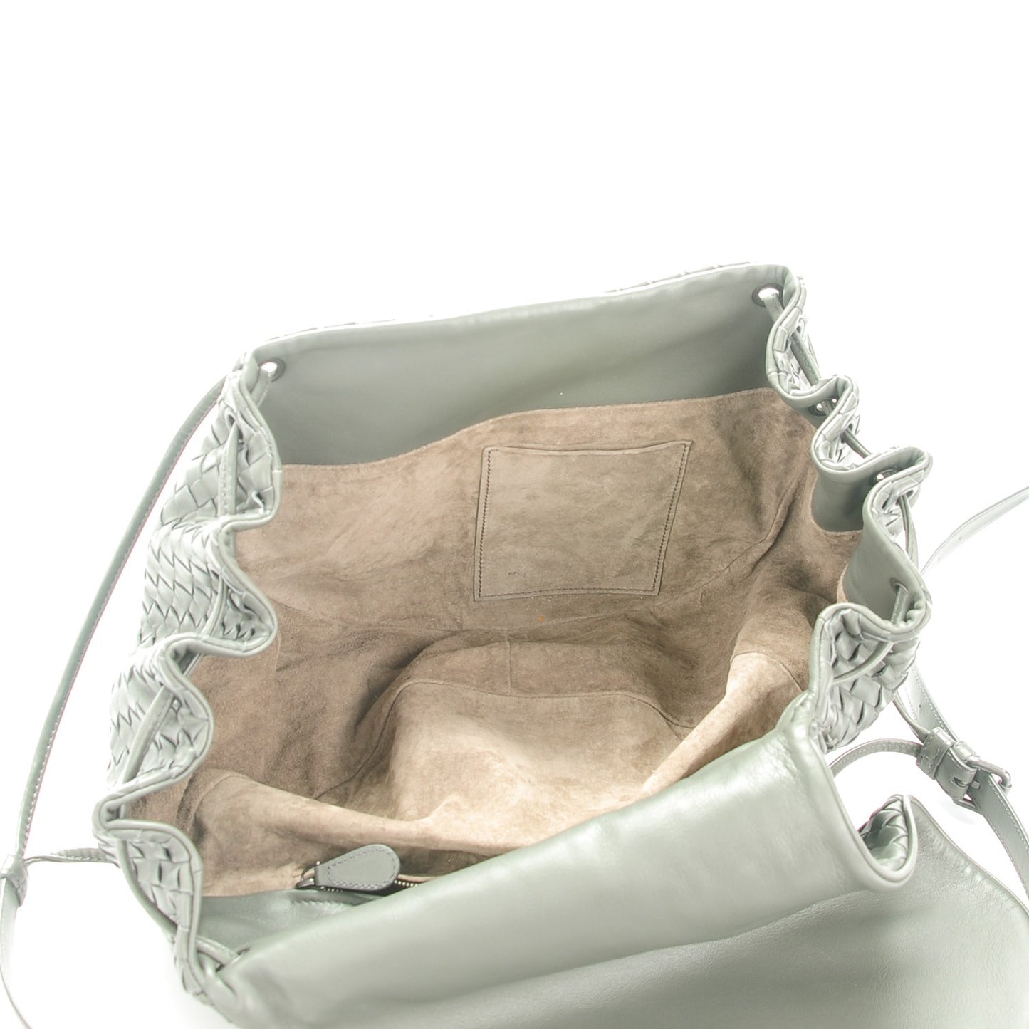 Nappa Intrecciato Messenger Bag New Light Grey