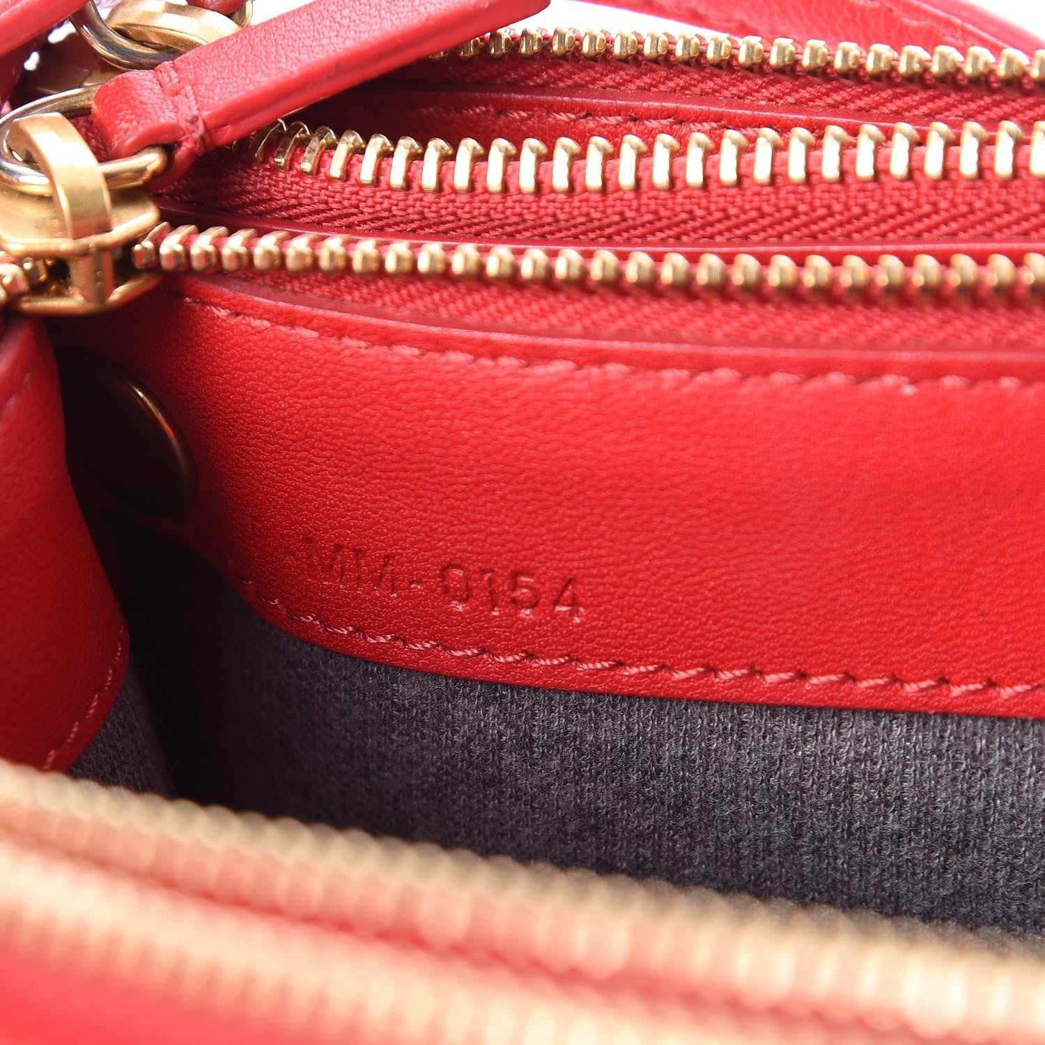 Celine Lambskin Large Trio Crossbody Bag Red 7 of 7
