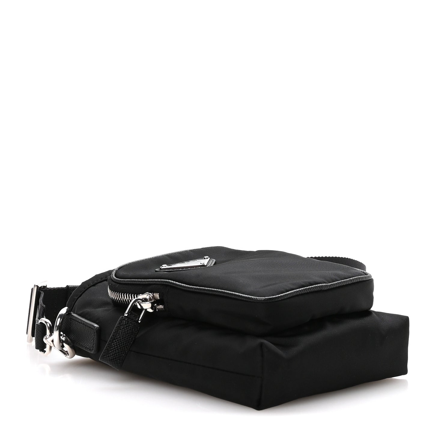 Tessuto Nylon Saffiano Phone Case Crossbody Black