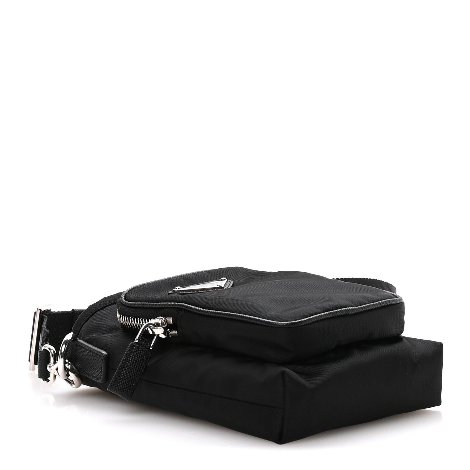 Prada Tessuto Nylon Saffiano Phone Case Crossbody Black 4 of 10