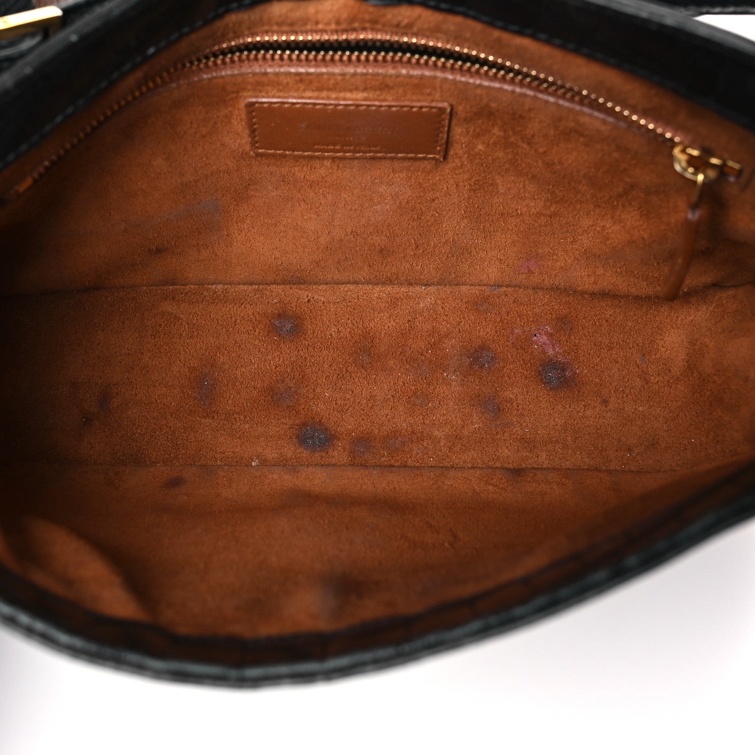 Saint Laurent Calfskin Crocodile Embossed LE 5 A 7 Hobo Black 5 of 10