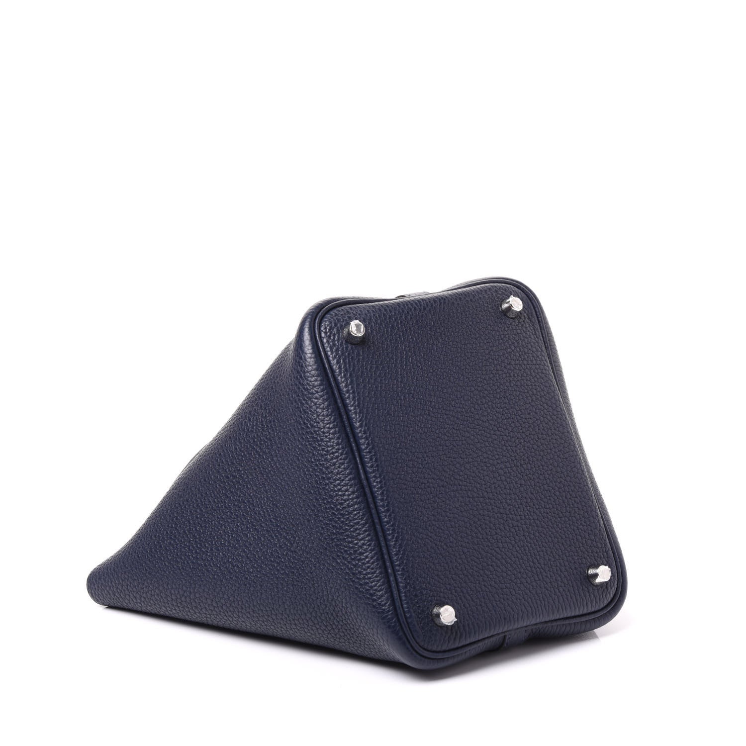 Hermes Taurillon Clemence Swift Picotin Lock 18 PM Bleu Nuit Rose Pourpre 2 of 12