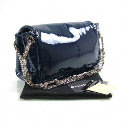 Chanel Patent Reissue Link Chain Medium Flap Navy 3 of 10