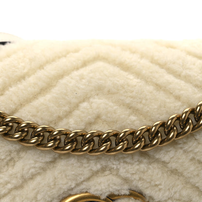 Gucci Merinos Wool Small GG Marmont Shoulder Bag Old White 8 of 10