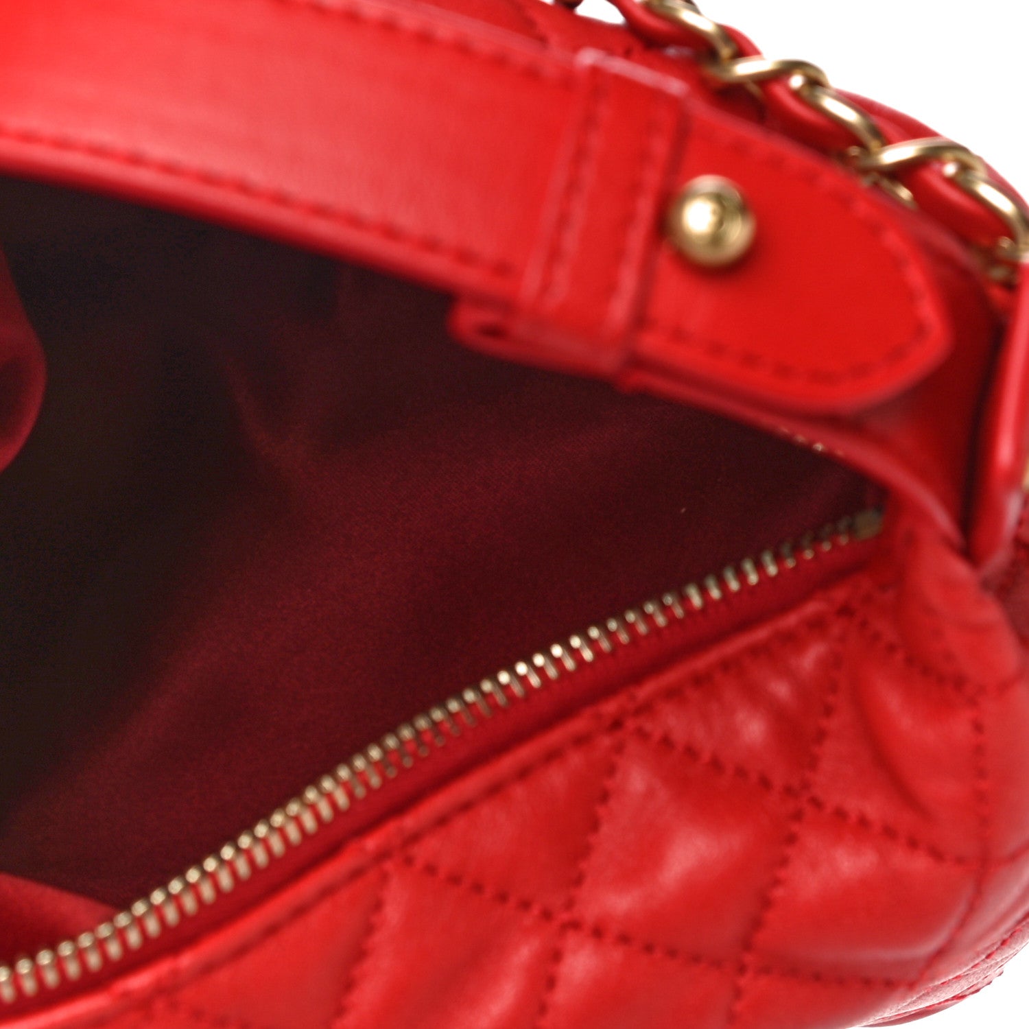 Chanel Lambskin Quilted Small Hobo Red 5 of 9