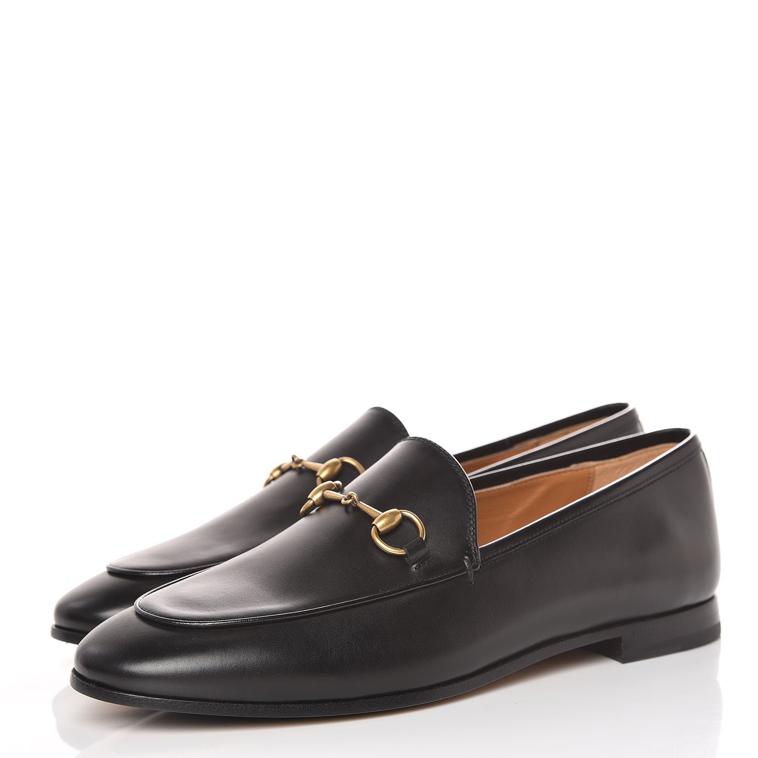 Gucci Calfskin Womens Jordaan Loafers 39 Black 3 of 9