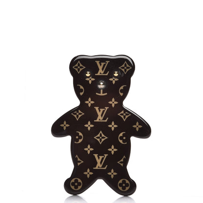 Louis Vuitton Monogram Nonours Teddy Bear Tortoise Pin Brooch Set 4 of 9