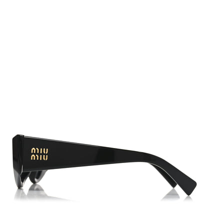 Miu Miu Acetate Rectangle Sunglasses SMU 06Y Black 3 of 7
