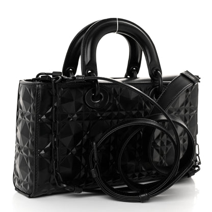 Christian Dior Calfskin Cannage Diamond Medium Lady D-Joy Black 3 of 9