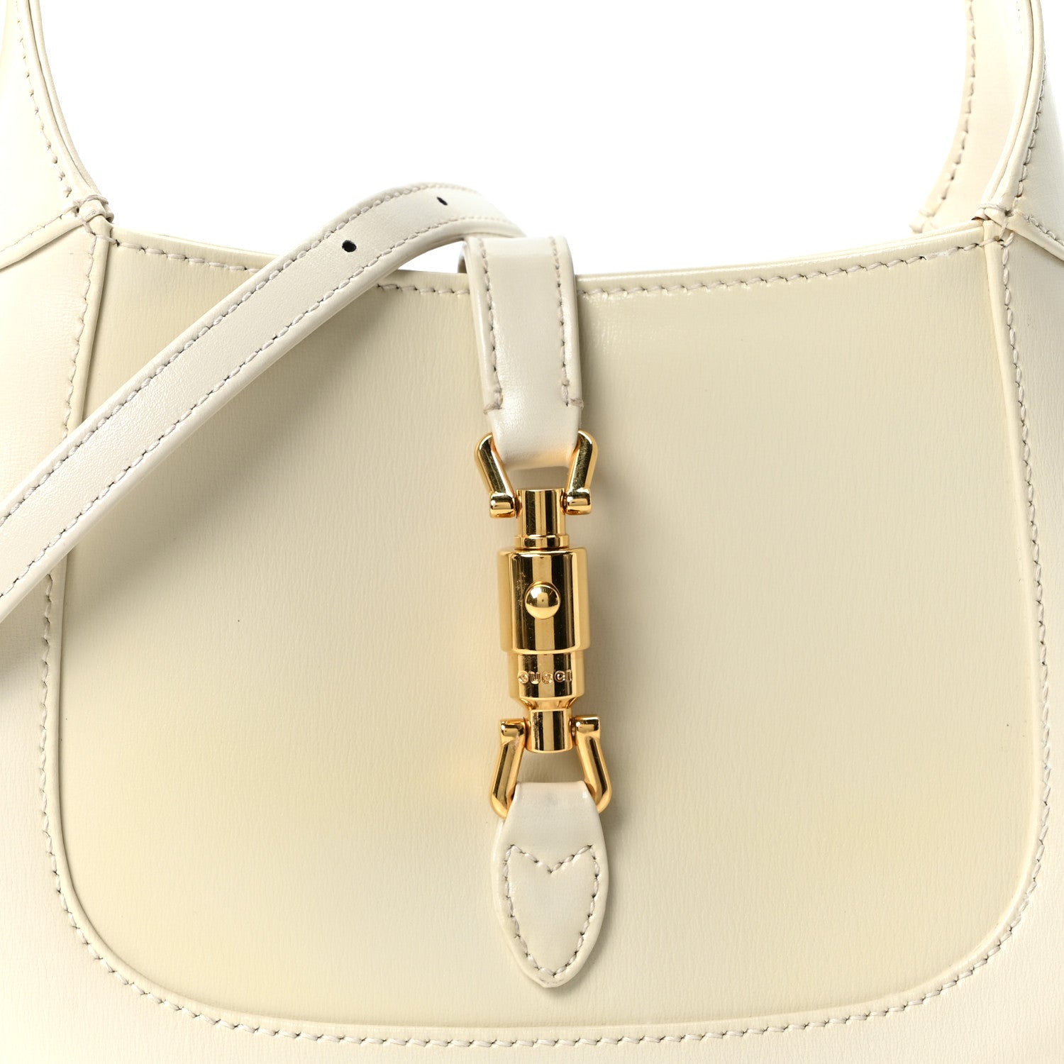 Gucci Boarded Dyana Lux Calfskin Mini Jackie 1961 Hobo Mystic White 8 of 10