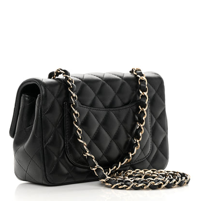 Chanel Lambskin Quilted Mini Rectangular Flap Black 3 of 12