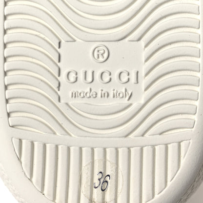 Gucci Calfskin Web Floral Embroidered Womens Ace Sneakers 36 White 8 of 11