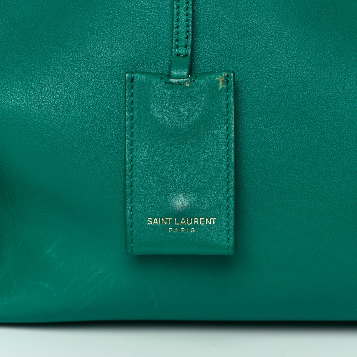 Saint Laurent Calfskin Medium Classic Y Cabas Green 8 of 16