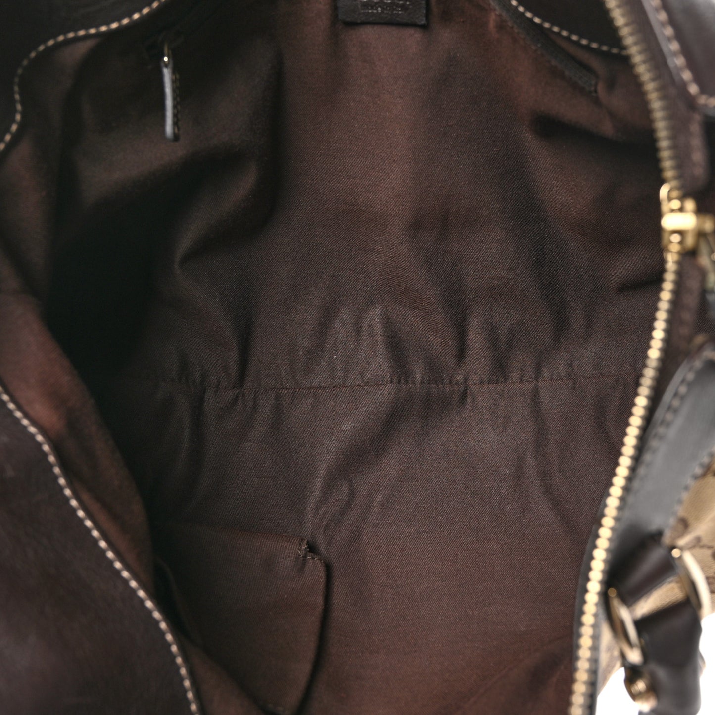 Monogram D Gold Tote Dark Brown