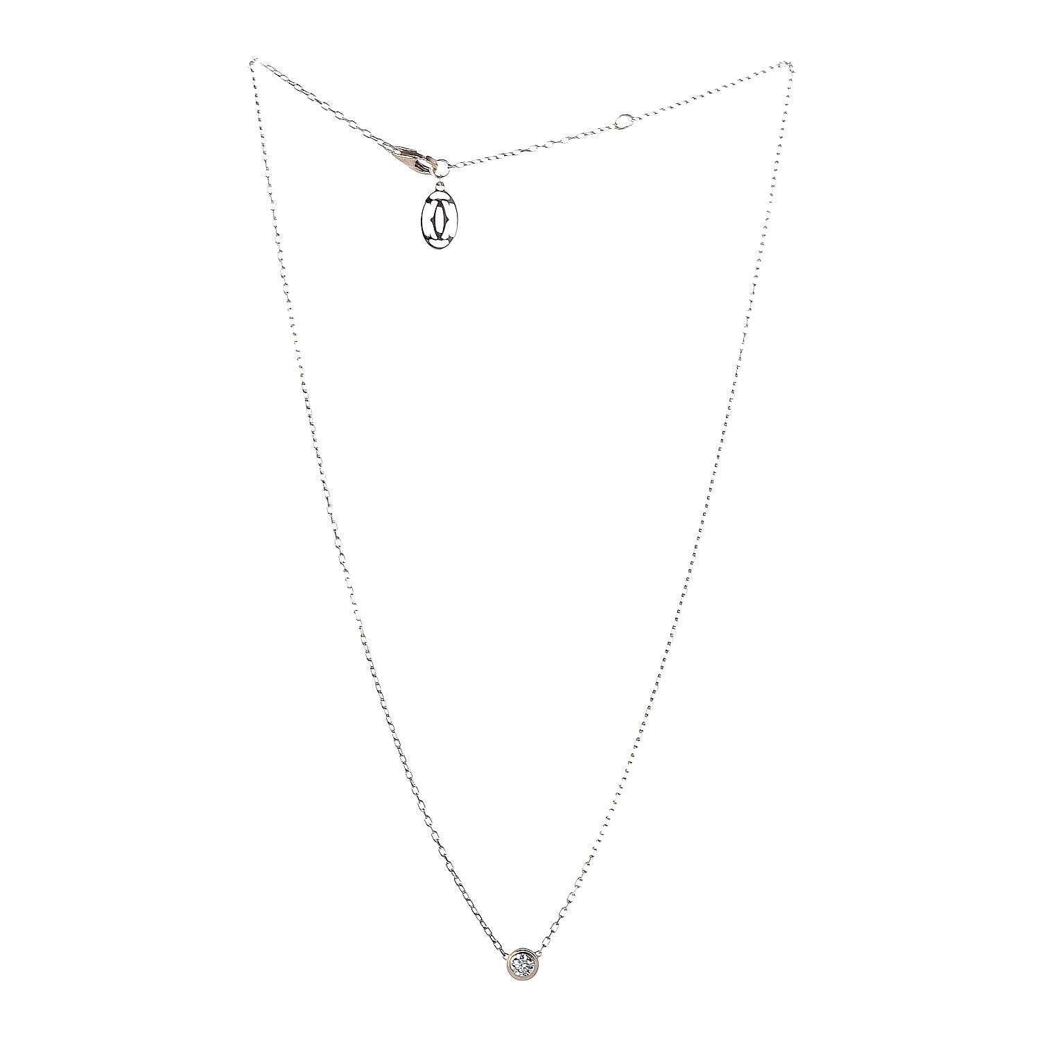 Cartier 18K Yellow Gold Diamond LM D'Amour Pendant Necklace 3 of 7
