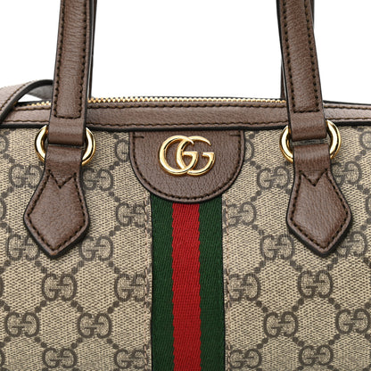 Gucci GG Supreme Monogram Web Small Ophidia Boston Bag Beige New Acero 8 of 10