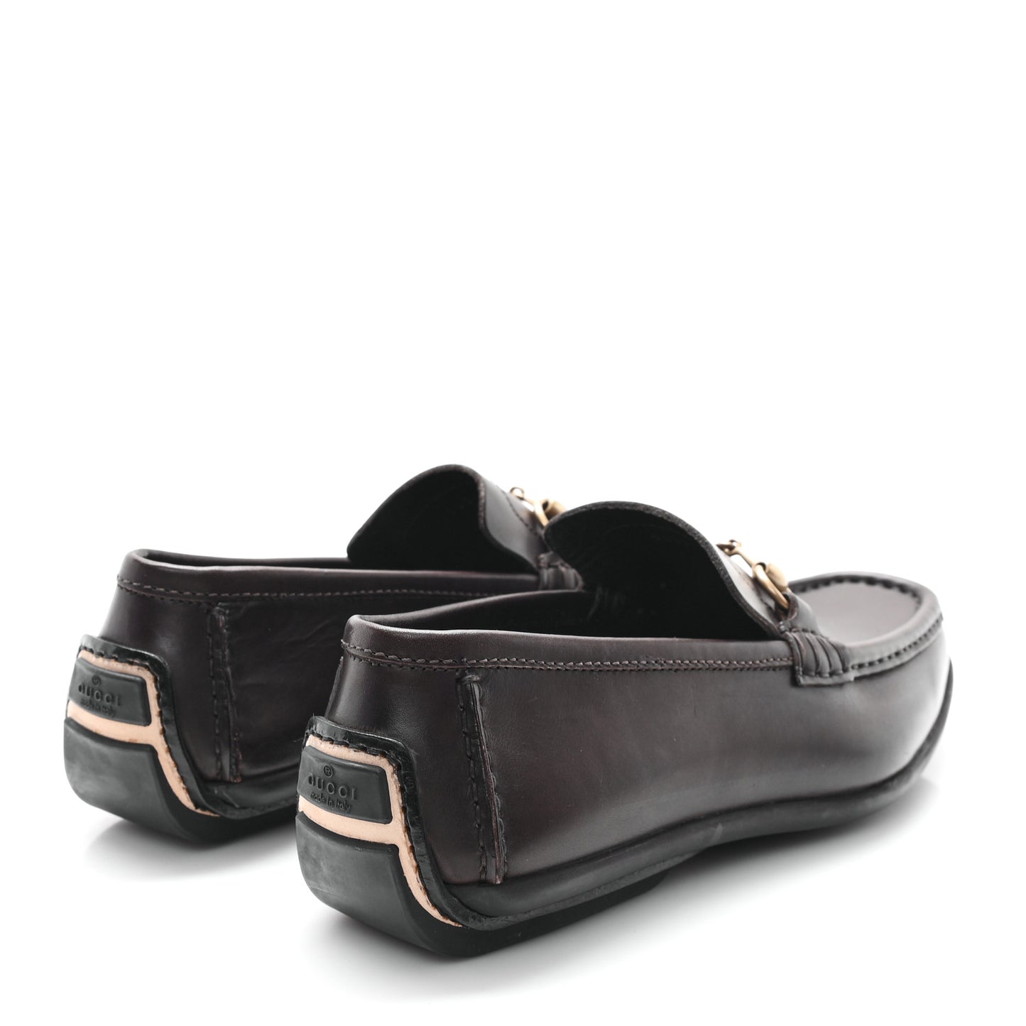 Calfskin Mens Horsebit Driver Loafers 9 Brown